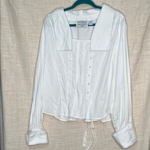 Historical Emporium PaulineWomen's White Blouse 2XL